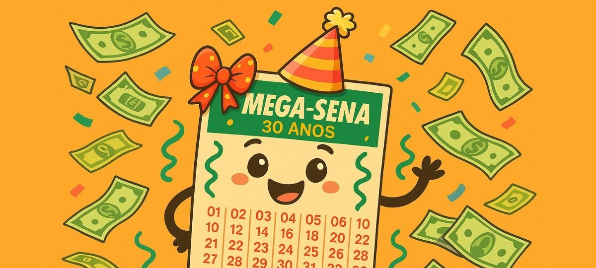 Mega-Sena 30 anos sorteia R$ 300 milhões neste domingo; confira horários, regras e como participar - Imagem do artigo