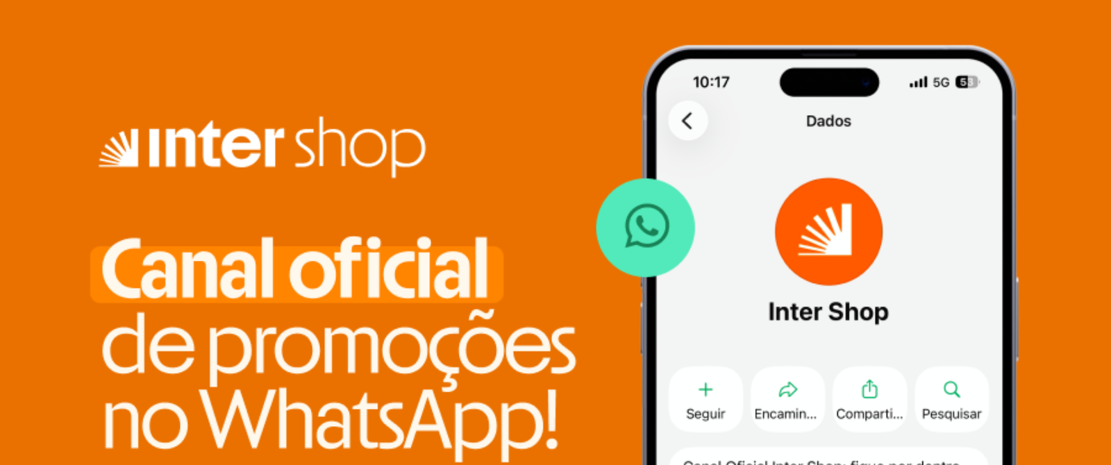 Inter integra canal de ofertas do Inter Shop ao WhatsApp e amplia acesso a descontos em tempo real - Imagem do artigo