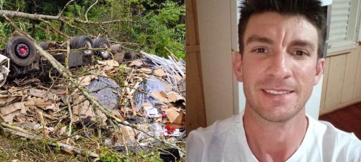 Motorista de 37 anos morre em acidente com caminhão carregado de placas solares no Oeste catarinense - Imagem do artigo