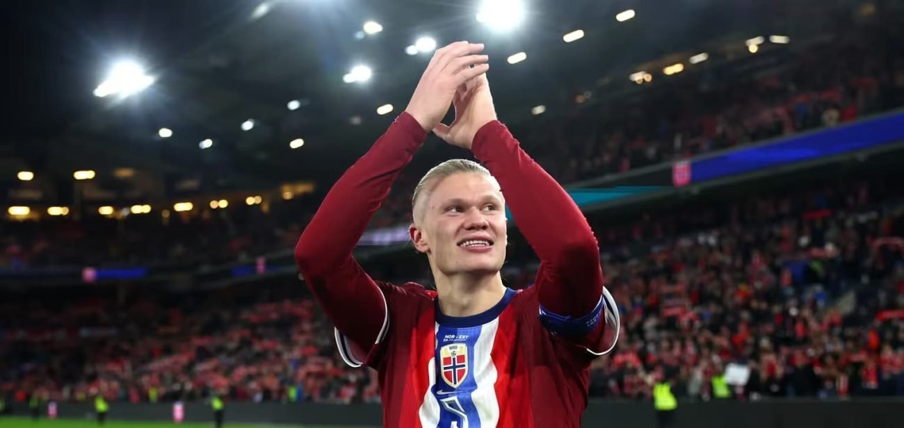Erling Haaland atinge média histórica e lidera retorno da Noruega às Copas - Imagem do artigo original
